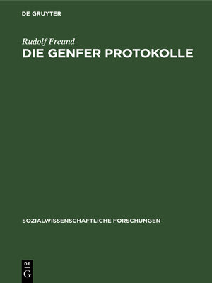 cover image of Die Genfer Protokolle